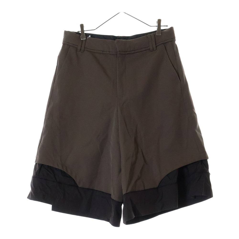 NAMESAKE(ナメサケ) 25SS HOFF LAYERED SHORTS レイヤードショーツ ショートパンツ ブラウン N3-SS25-N3-SH-00-SB