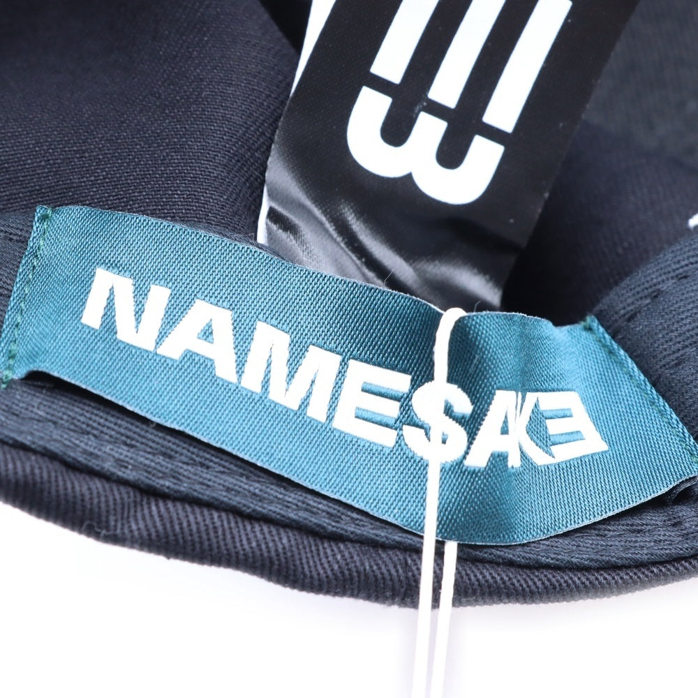 NAMESAKE(ナメサケ) 25SS HOMETOWN CAP ホームタウンロゴアジャスターキャップ ブラック N3-SS25-JUICE-AC-01-EB