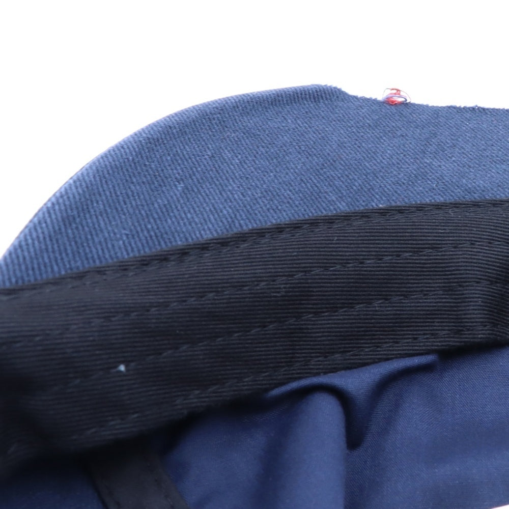 PROJECT G/R(プロジェクトジーアール) 25SS WIDE THROWBACK CAP ペイントダメージ加工キャップ 帽子 PG25SSMA05 ネイビー