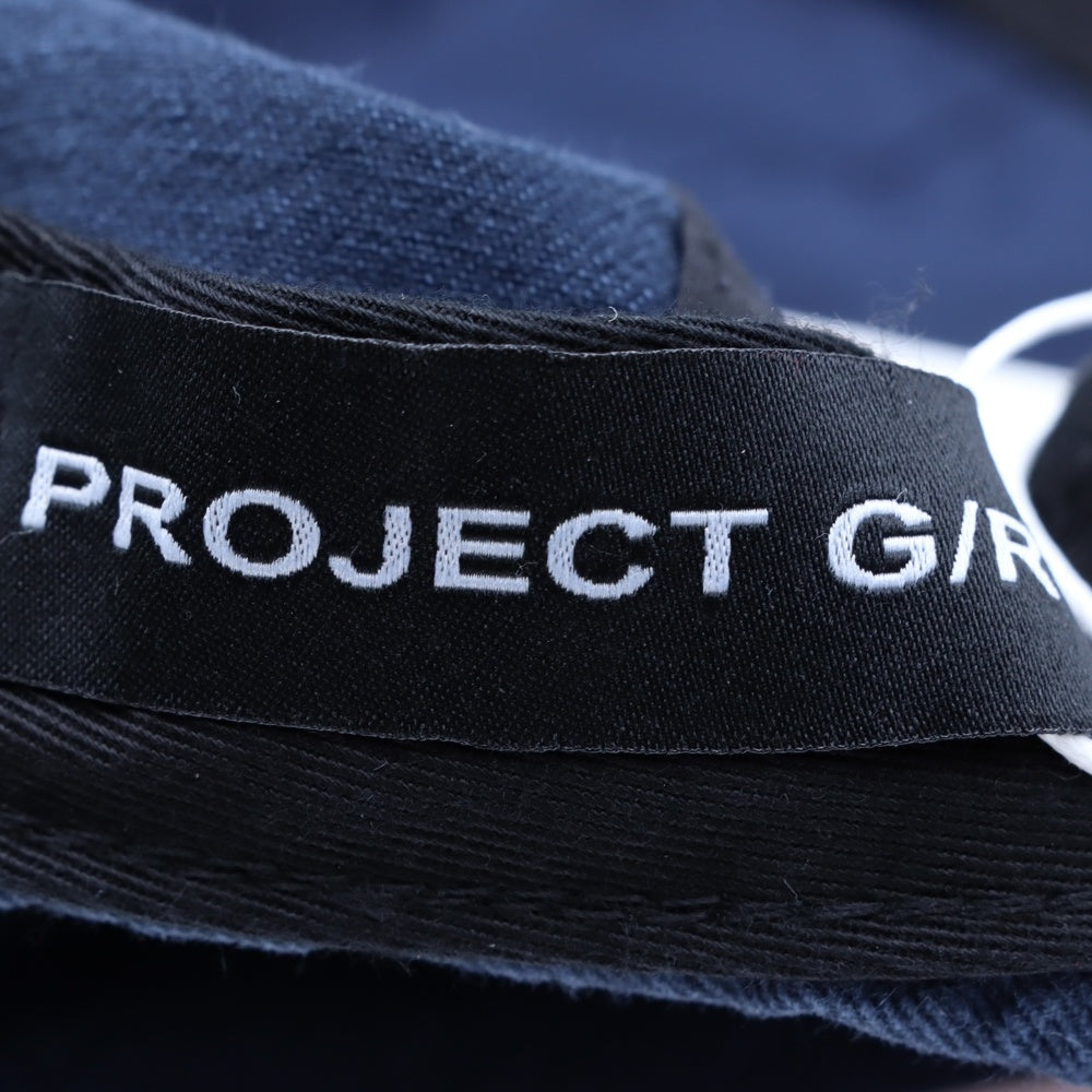 PROJECT G/R(プロジェクトジーアール) 25SS WIDE THROWBACK CAP ペイントダメージ加工キャップ 帽子 PG25SSMA05 ネイビー
