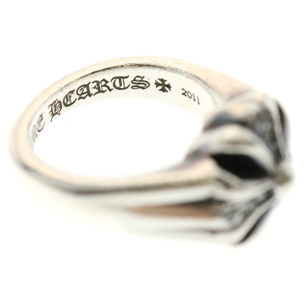 CHROME HEARTS(クロムハーツ) CUTOUT CH PLS SML P D スモールカットアウトプラス PAVEダイヤ リング シルバー