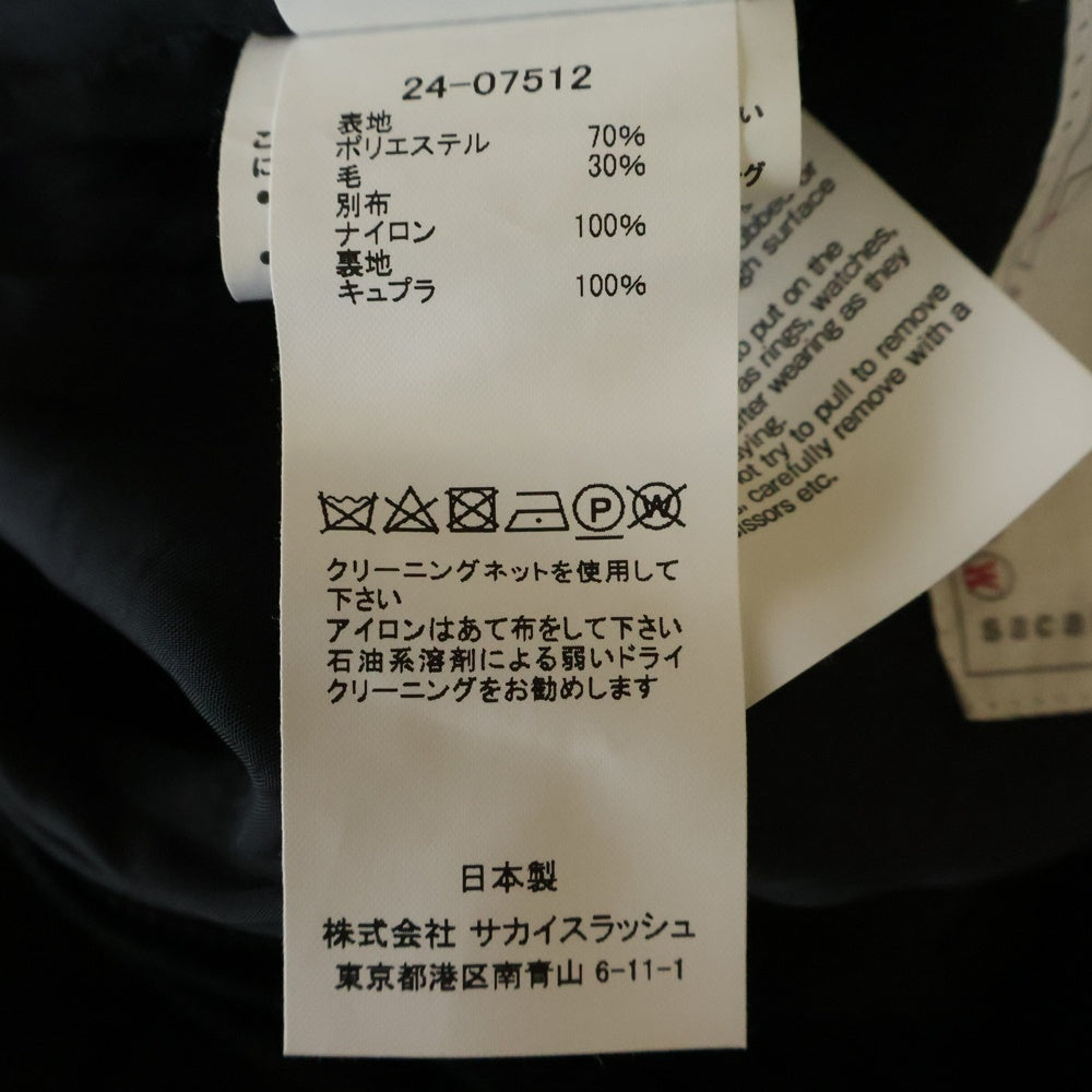 Sacai(サカイ) 24AW スーチングナイロンツイルパンツ 24-07512 ブラック レディース