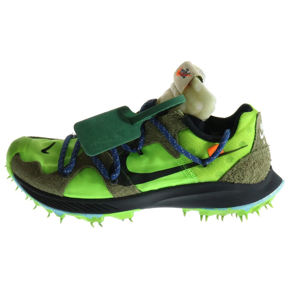 NIKE(ナイキ) ×OFF-WHITE Air Zoom Terra Kiger 5 Green CD8179-300 オフ ホワイト テラ カイガー ローカットスニーカー グリーン レディース US6.5/23.5cm