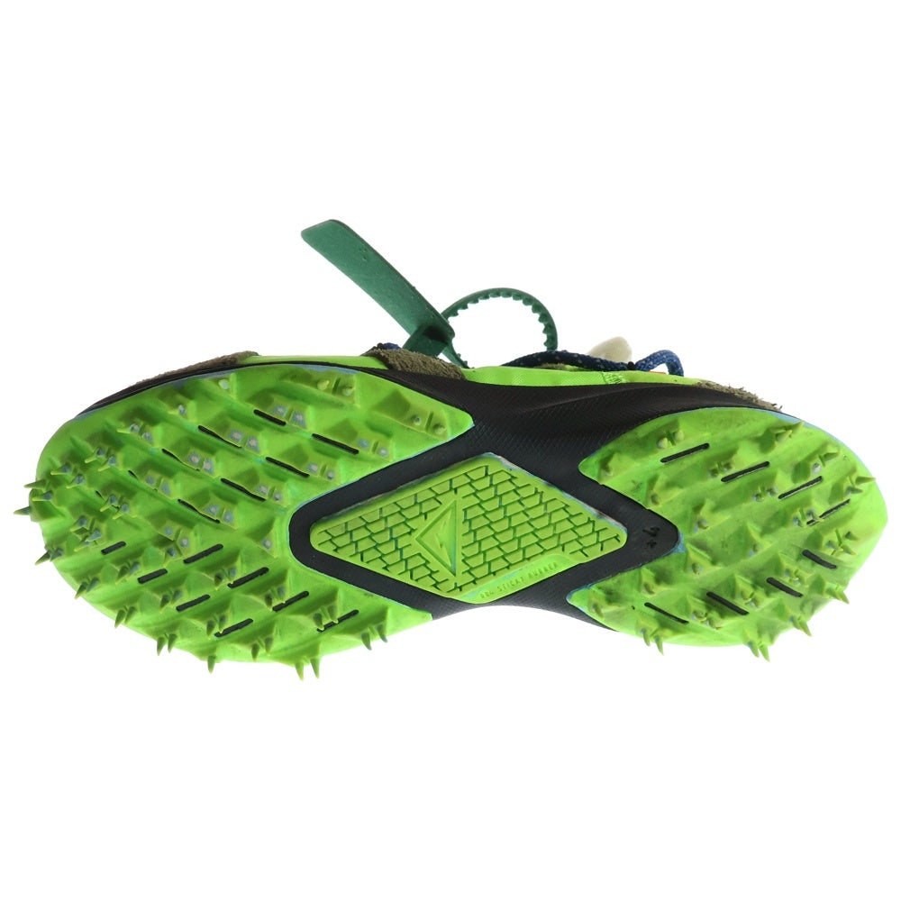 NIKE(ナイキ) ×OFF-WHITE Air Zoom Terra Kiger 5 Green CD8179-300 オフ ホワイト テラ カイガー ローカットスニーカー グリーン レディース US6.5/23.5cm