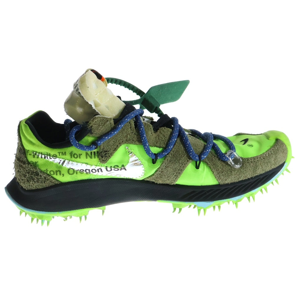 NIKE(ナイキ) ×OFF-WHITE Air Zoom Terra Kiger 5 Green CD8179-300 オフ ホワイト テラ カイガー ローカットスニーカー グリーン レディース US6.5/23.5cm