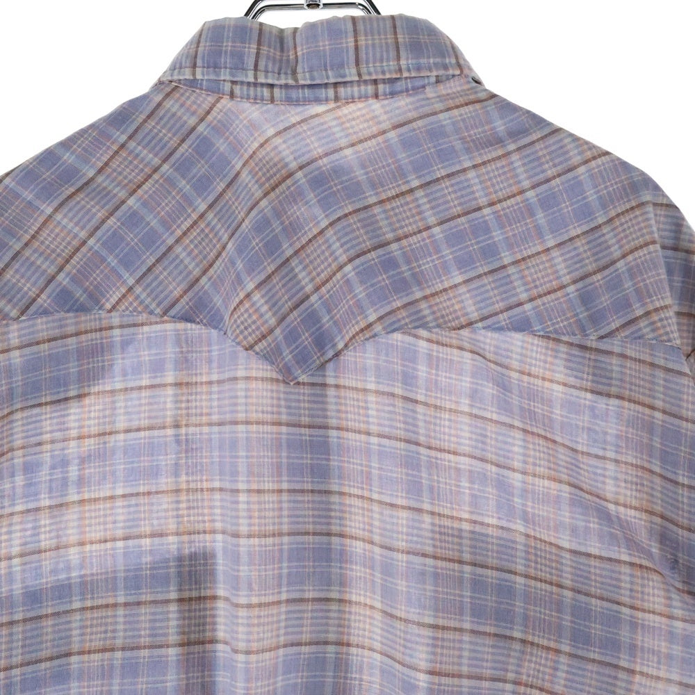 Wrangler(ラングラー) 70s VINTAGE ヴィンテージチェック柄長袖シャツ ブルー調