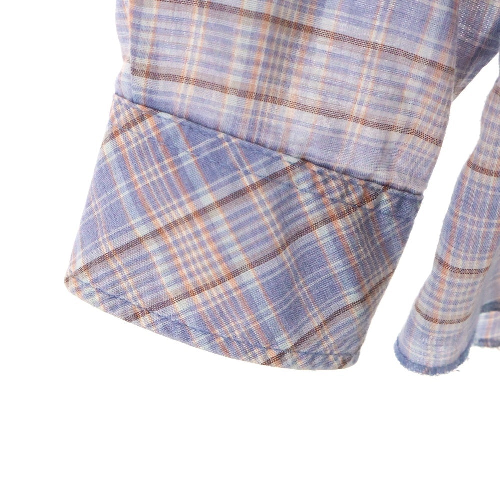 Wrangler(ラングラー) 70s VINTAGE ヴィンテージチェック柄長袖シャツ ブルー調