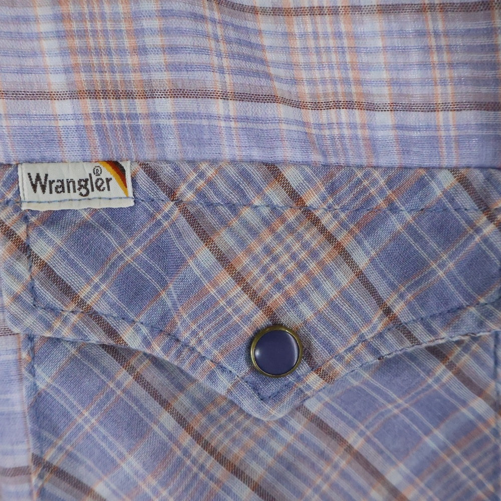 Wrangler(ラングラー) 70s VINTAGE ヴィンテージチェック柄長袖シャツ ブルー調
