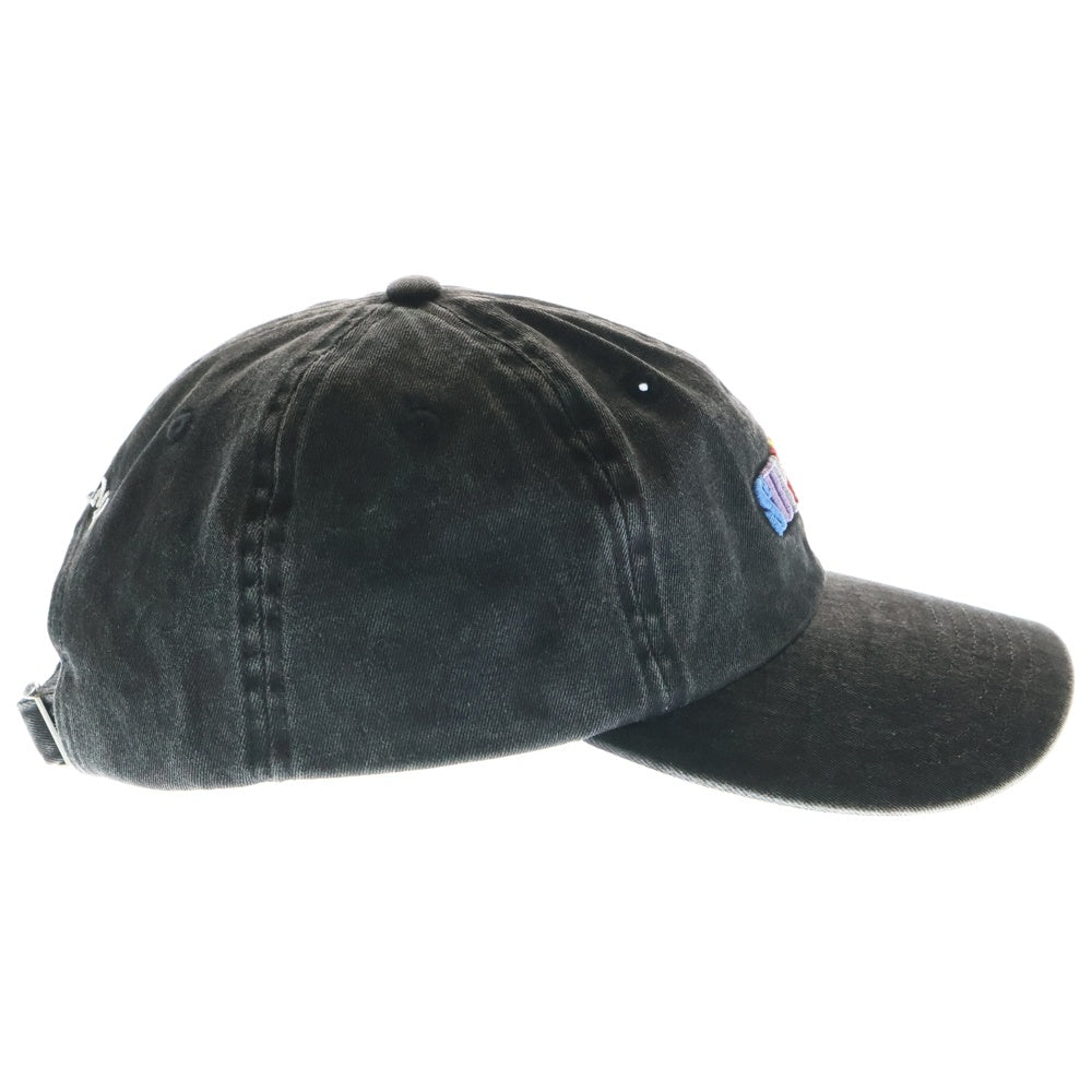 SUPREME(シュプリーム) 25SS Pigment Dye 6-Panel ピグメントダイ マルチカラーロゴ キャップ 帽子 ブラック
