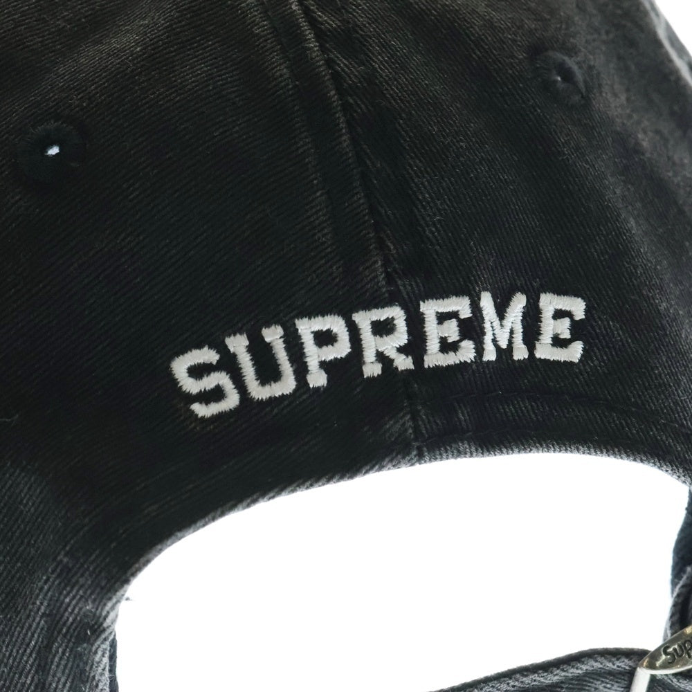 SUPREME(シュプリーム) 25SS Pigment Dye 6-Panel ピグメントダイ マルチカラーロゴ キャップ 帽子 ブラック
