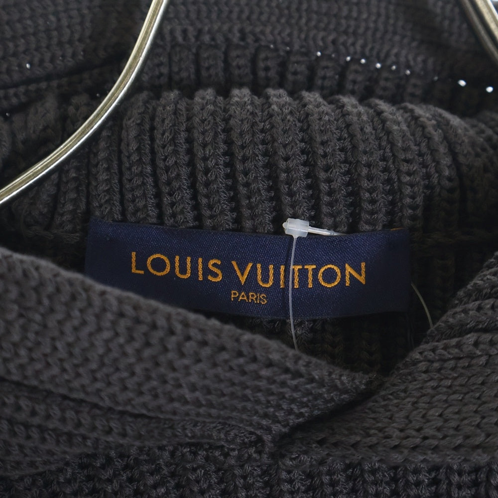 LOUIS VUITTON(ルイヴィトン) 20SS カッティングデザインニットベストパーカー RM201 TYO HIN98W チャコールグレー