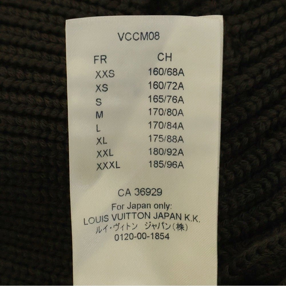 LOUIS VUITTON(ルイヴィトン) 20SS カッティングデザインニットベストパーカー RM201 TYO HIN98W チャコールグレー