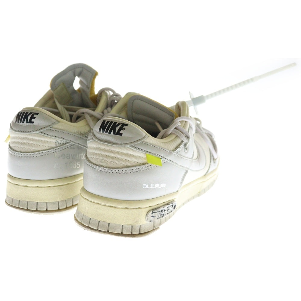 NIKE(ナイキ) ×OFF-WHITE DUNK LOW 1 OF 50 DM1602-123 オフホワイトダンクロー ローカットスニーカー US8/26.0cm ホワイト/グレー