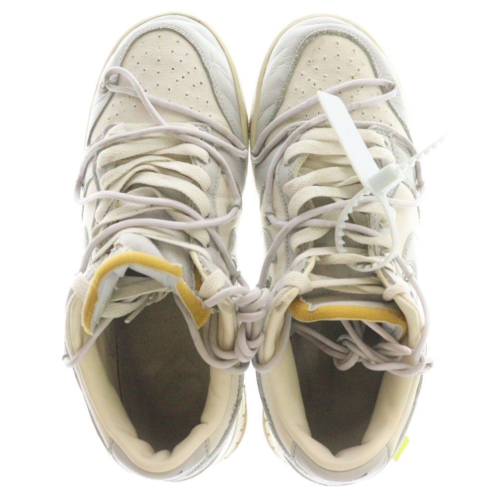 NIKE(ナイキ) ×OFF-WHITE DUNK LOW 1 OF 50 DM1602-123 オフホワイトダンクロー ローカットスニーカー US8/26.0cm ホワイト/グレー