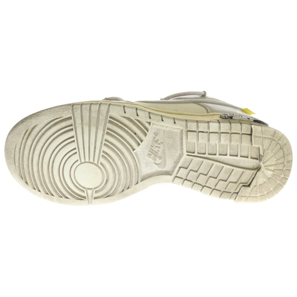NIKE(ナイキ) ×OFF-WHITE DUNK LOW 1 OF 50 DM1602-123 オフホワイトダンクロー ローカットスニーカー US8/26.0cm ホワイト/グレー