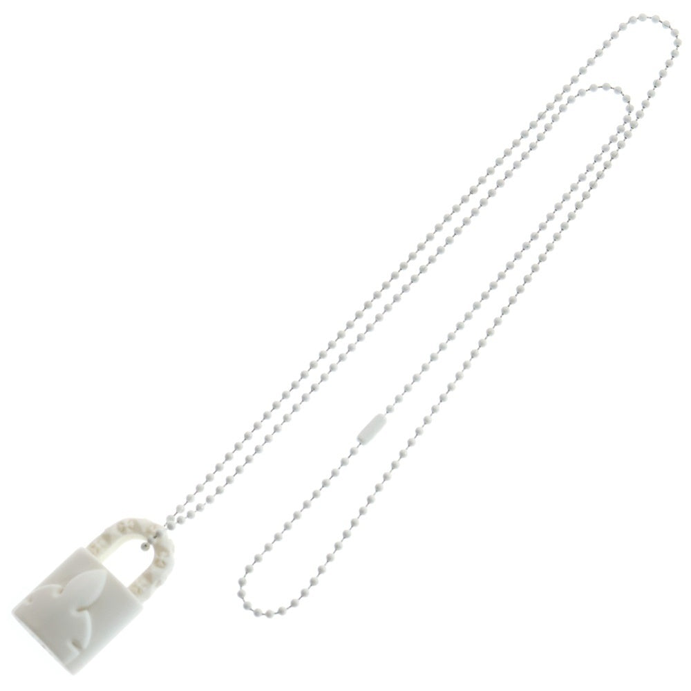 CHROME HEARTS(クロムハーツ) PADLOCK FLERKNEE SLCN パドロックフレアニー ラバーネックレス シリコン ホワイト BCA295