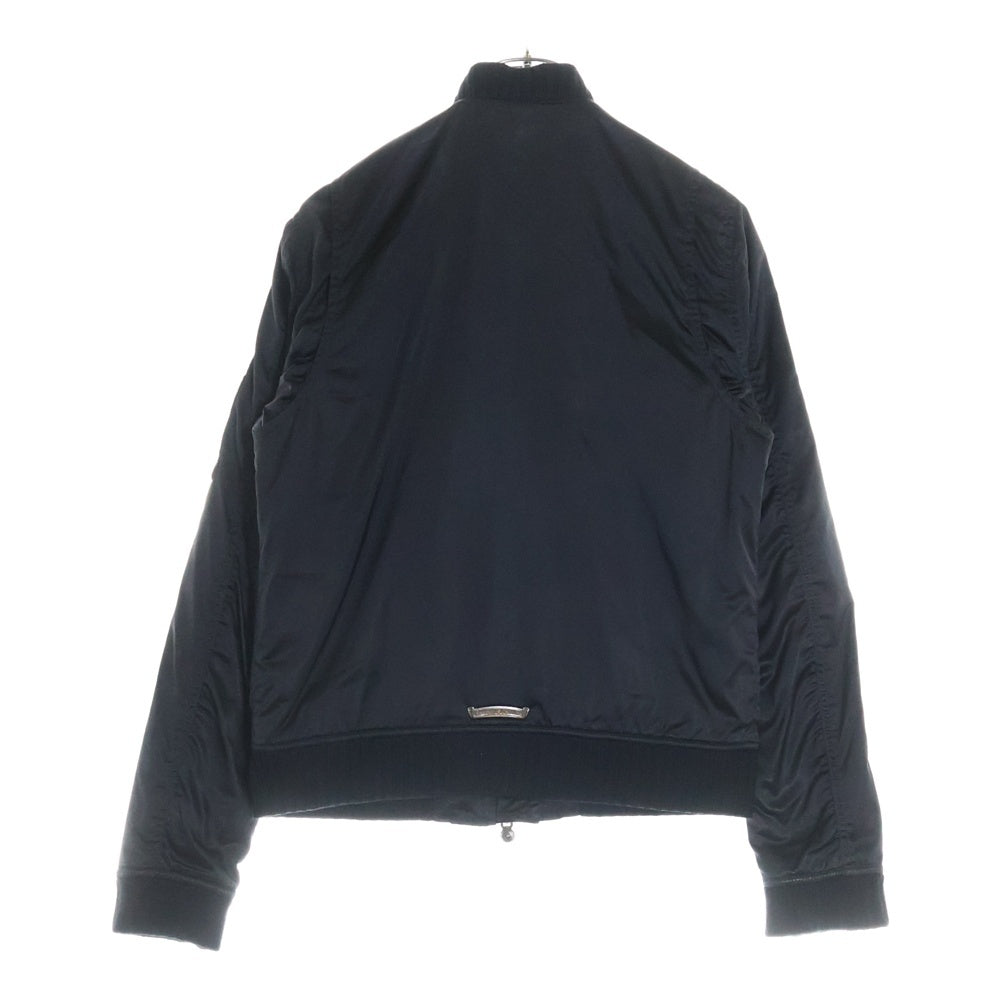 CHROME HEARTS(クロムハーツ) CLSSC BMBR STN DSMG JVP リブカシミヤダガージップ MA-1ボンバージャケット ブルゾン ブラック