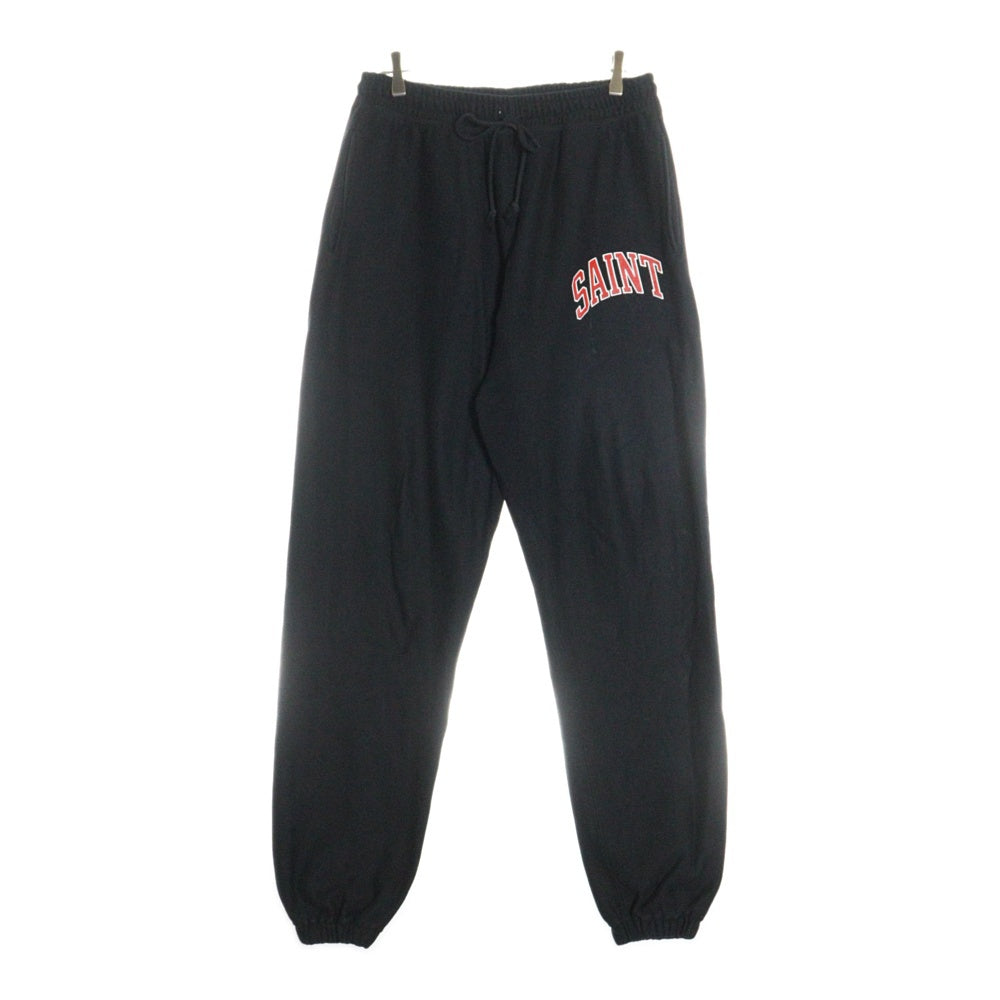SAINT MICHAEL(セントマイケル) 23AW SWT PNT ARCH SM-A23-0000-036 アーチ ロゴ デザイン ロング スウェット パンツ ブラック
