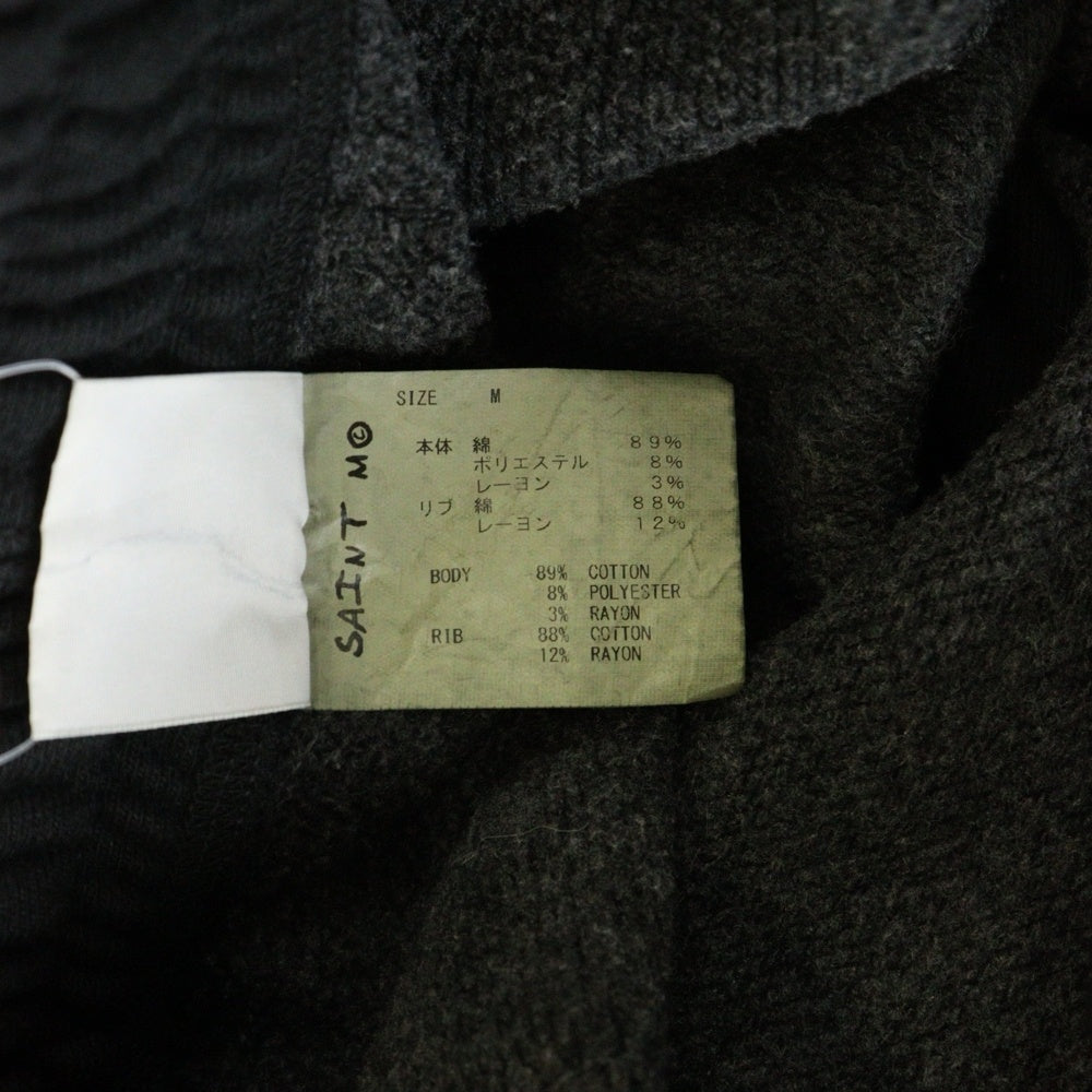 SAINT MICHAEL(セントマイケル) 23AW SWT PNT ARCH SM-A23-0000-036 アーチ ロゴ デザイン ロング スウェット パンツ ブラック
