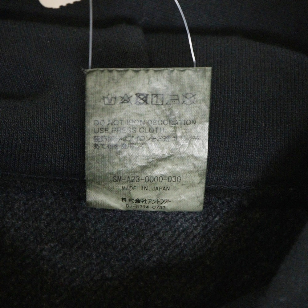 SAINT MICHAEL(セントマイケル) 23AW HOODIE ARCH SAINT SM-A23-0000-030 アーチロゴ プルオーバーフーディ スウェット ブラック