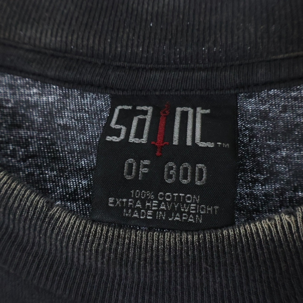 SAINT MICHAEL(セントマイケル) 25SS × FEAR OF GOD フィアオブゴッド セントオブゴッド 両面プリント クルーネック 長袖Tシャツ カットソー SM-HR8-0000-C02