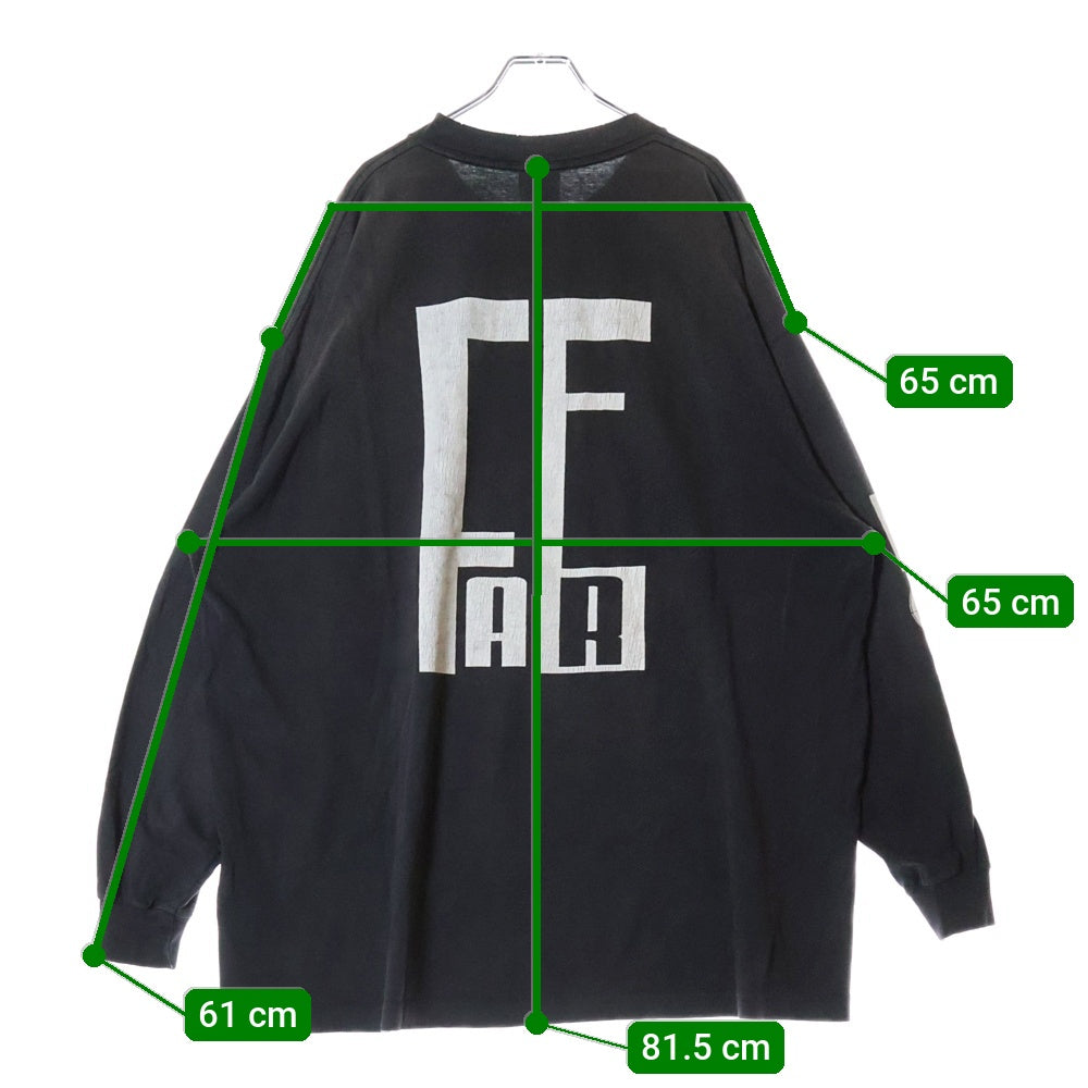 SAINT MICHAEL(セントマイケル) 25SS × FEAR OF GOD フィアオブゴッド セントオブゴッド 両面プリント クルーネック 長袖Tシャツ カットソー SM-HR8-0000-C02