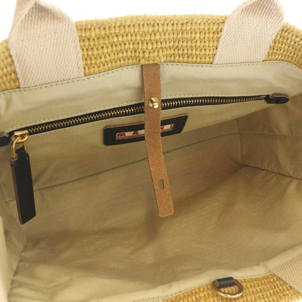 MARNI(マルニ) TROPICALIA 2WAY SHOULDER BAG SHMP0077U0 スモールトート 2WAYバッグ ショルダーバッグ かごバッグ イエロー