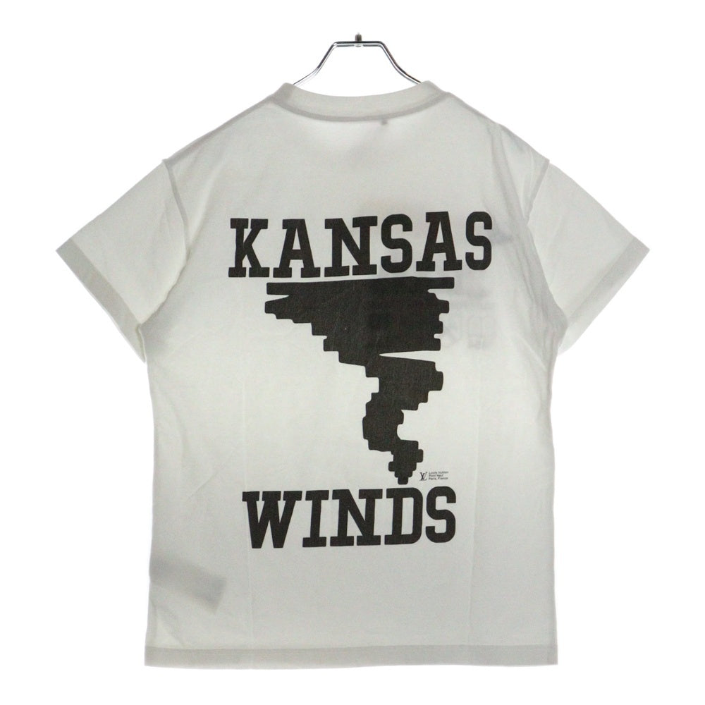 LOUIS VUITTON(ルイヴィトン) 19SS Kansas Wind Print Tee RM191 LVO HGY96W カンザスウィンド フロントロゴプリント Tシャツカットソー ホワイト