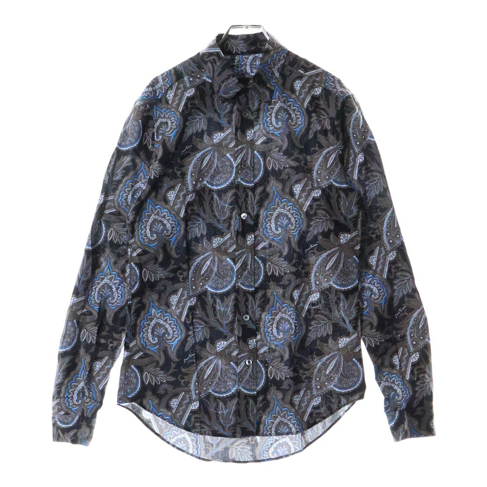LOUIS VUITTON(ルイヴィトン) 13AW RM132M H4SH10BUV 長袖柄シャツ コットン ブラック/ブラウン