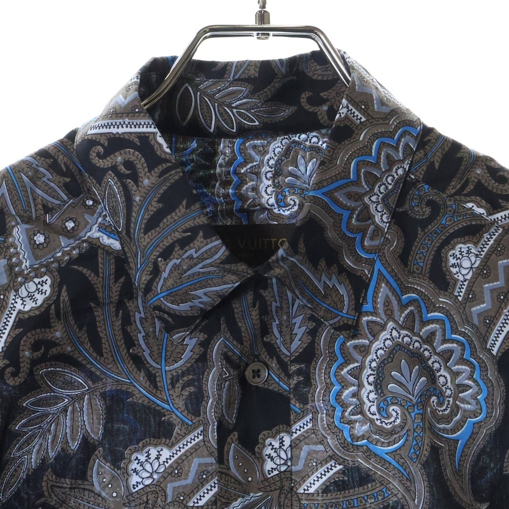 LOUIS VUITTON(ルイヴィトン) 13AW RM132M H4SH10BUV 長袖柄シャツ コットン ブラック/ブラウン