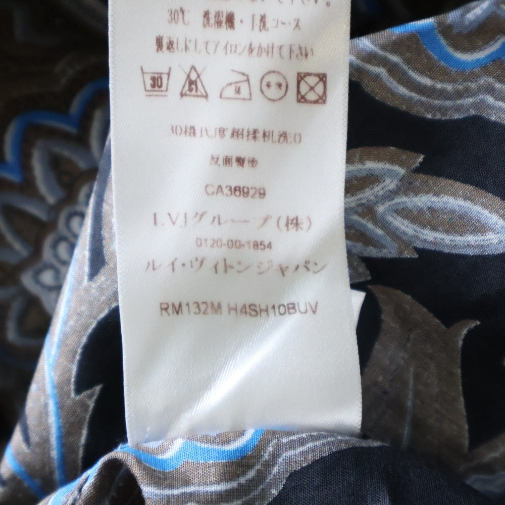 LOUIS VUITTON(ルイヴィトン) 13AW RM132M H4SH10BUV 長袖柄シャツ コットン ブラック/ブラウン