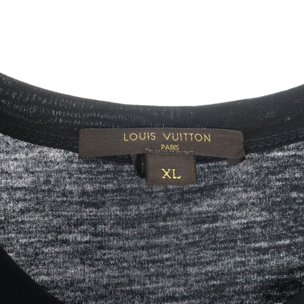 LOUIS VUITTON(ルイヴィトン) 13AW Sequins Logo Tee RW132W F4TS04VA7 スパンコール フロントロゴ 半袖Tシャツ カットソー ブラック