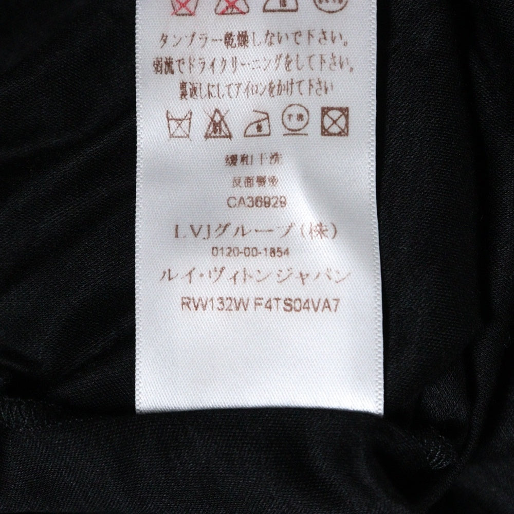 LOUIS VUITTON(ルイヴィトン) 13AW Sequins Logo Tee RW132W F4TS04VA7 スパンコール フロントロゴ 半袖Tシャツ カットソー ブラック