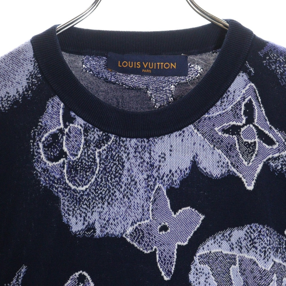 LOUIS VUITTON(ルイヴィトン) 21SS Water Color Tee RM211V ZLW HLN01W ウォーターカラー モノグラム 半袖Tシャツ カットソー ネイビー