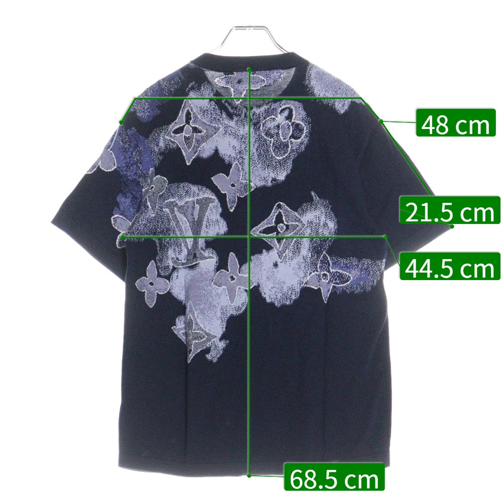 LOUIS VUITTON(ルイヴィトン) 21SS Water Color Tee RM211V ZLW HLN01W ウォーターカラー モノグラム 半袖Tシャツ カットソー ネイビー