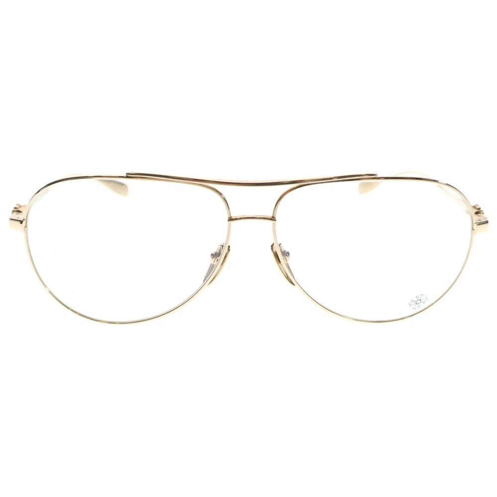 CHROME HEARTS(クロムハーツ) STAINS IV ステインIV 2ブリッジティアドロップ サングラス アイウェア ゴールド/クリア