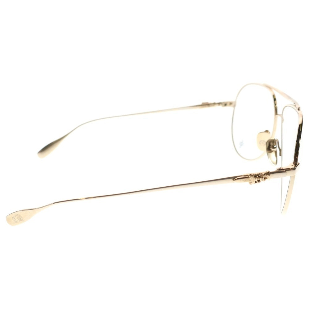 CHROME HEARTS(クロムハーツ) STAINS IV ステインIV 2ブリッジティアドロップ サングラス アイウェア ゴールド/クリア