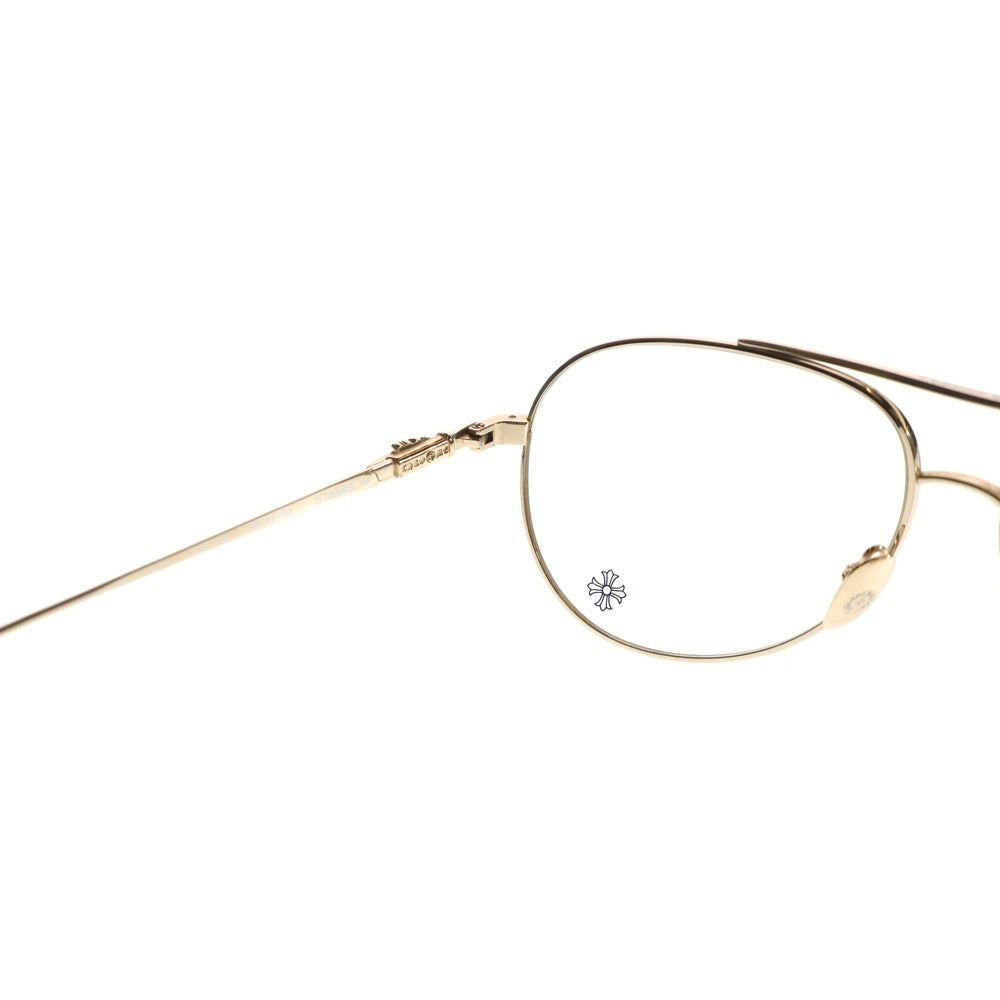 CHROME HEARTS(クロムハーツ) STAINS IV ステインIV 2ブリッジティアドロップ サングラス アイウェア ゴールド/クリア