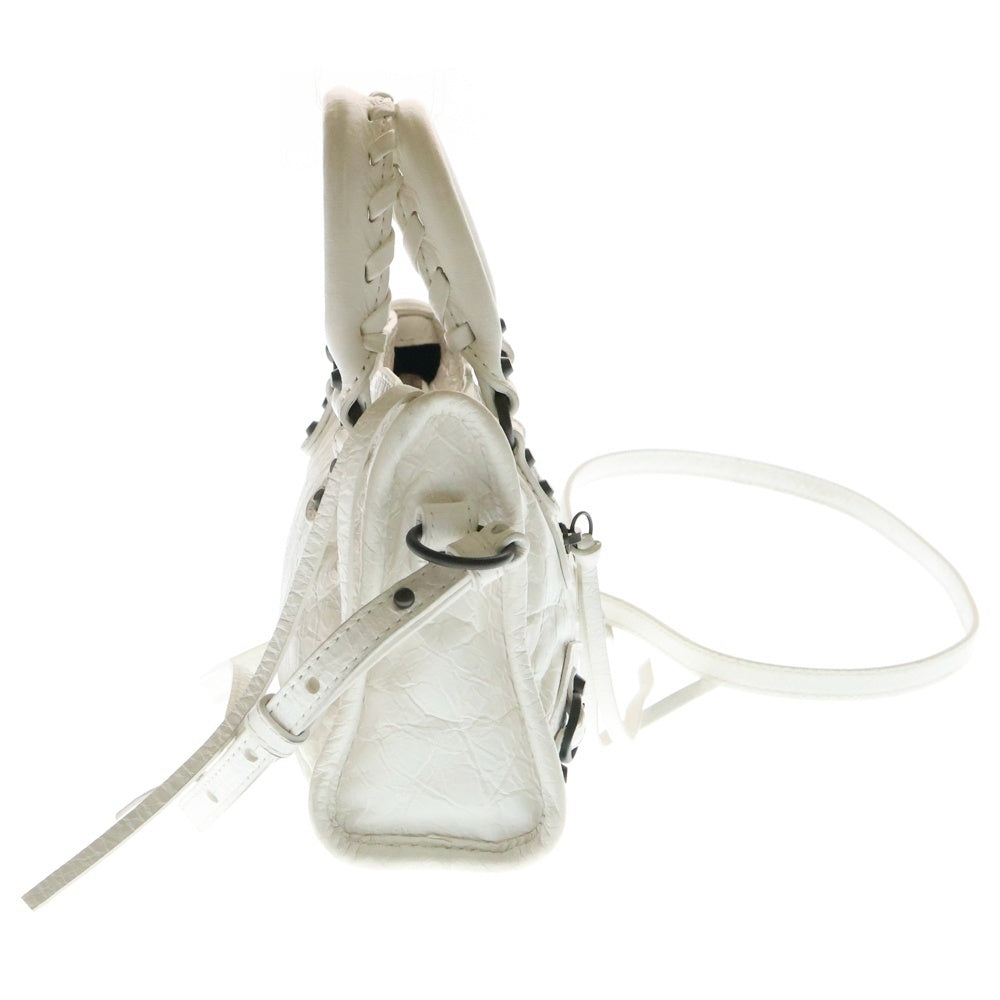 BALENCIAGA(バレンシアガ) Le City Nano ル シティ ナノ ラムスキン ショルダーバッグ ホワイト