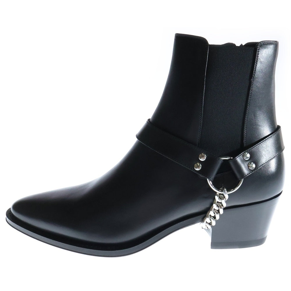 CELINE(セリーヌ) カマルグ チェーンサイドゴアヒールブーツ MG0262 ブラック