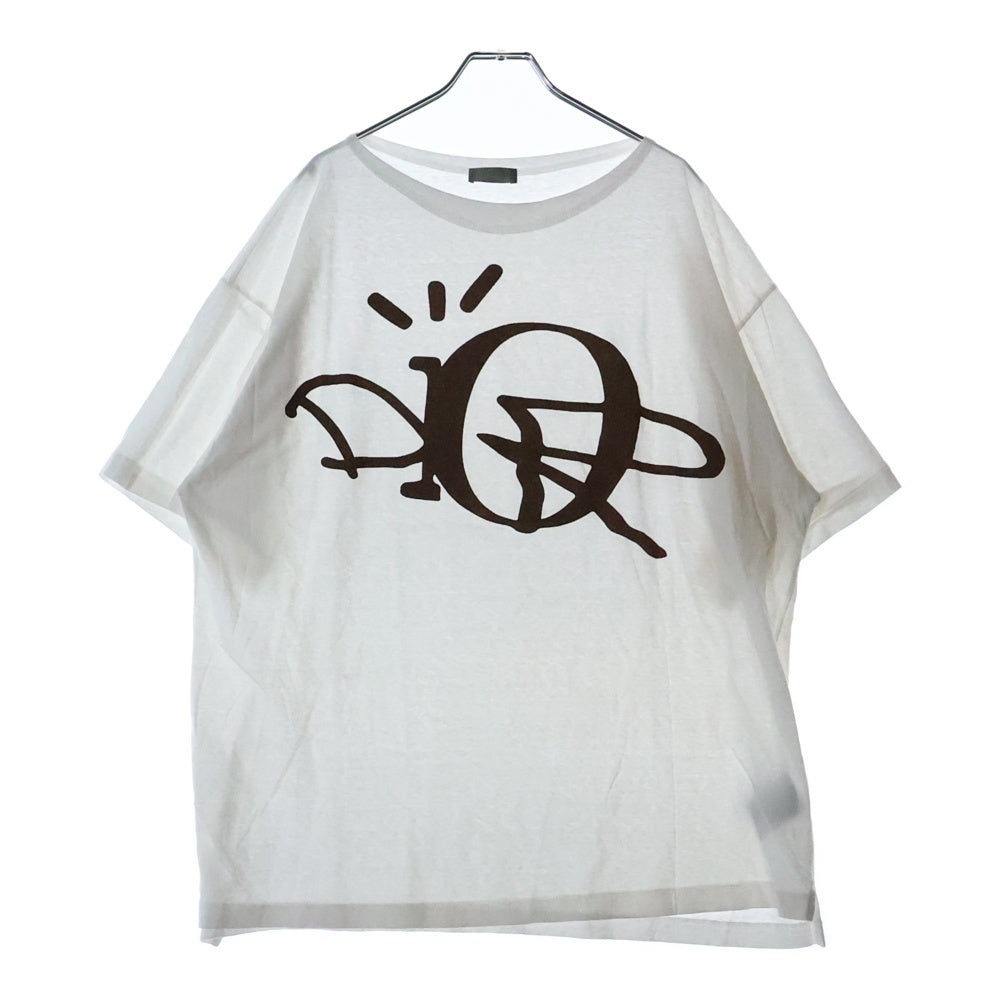 DIOR(ディオール) 22AW ×Travis Scott Cactus Jack283J632A0752 カクタスジャック トラヴィススコット フロントプリント 半袖Tシャツ カットソー ホワイト
