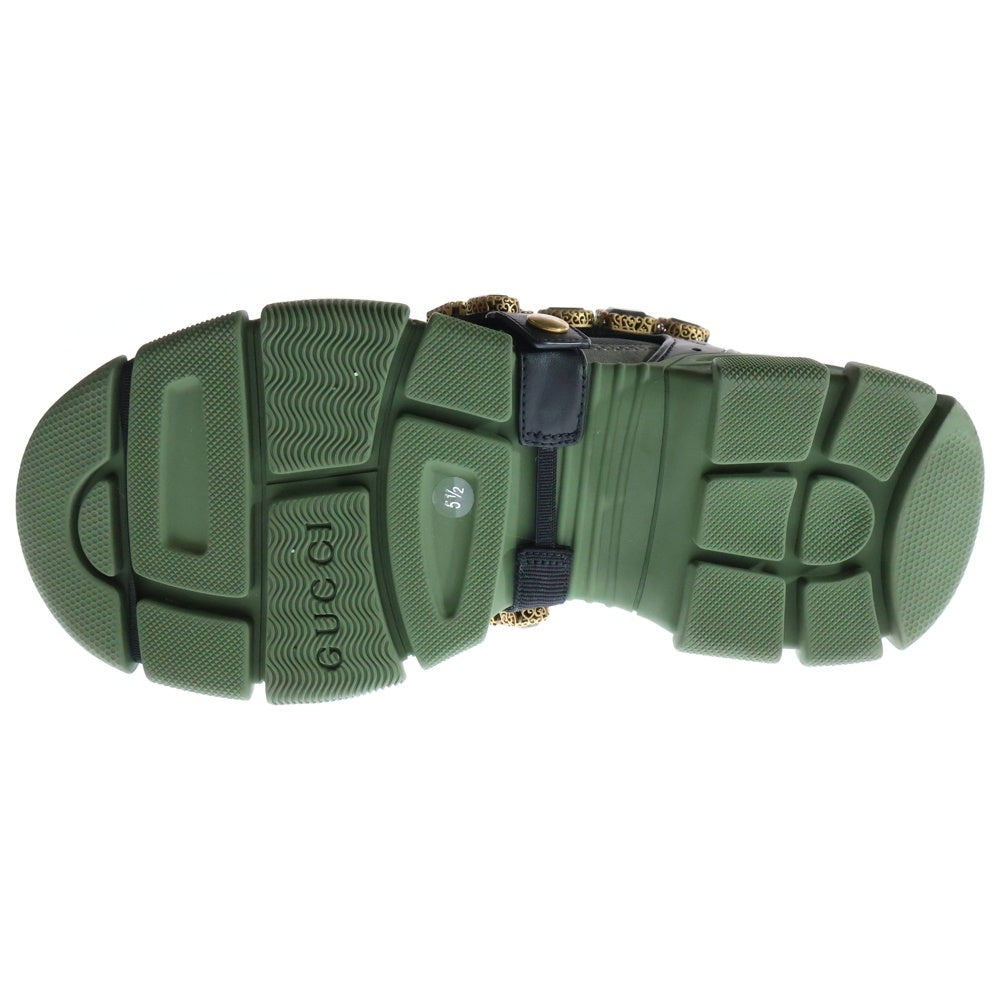 GUCCI(グッチ) FLASHTREK フラッシュトレック ビジュー装飾 ローカットスニーカー シューズ カーキ/ブラック
