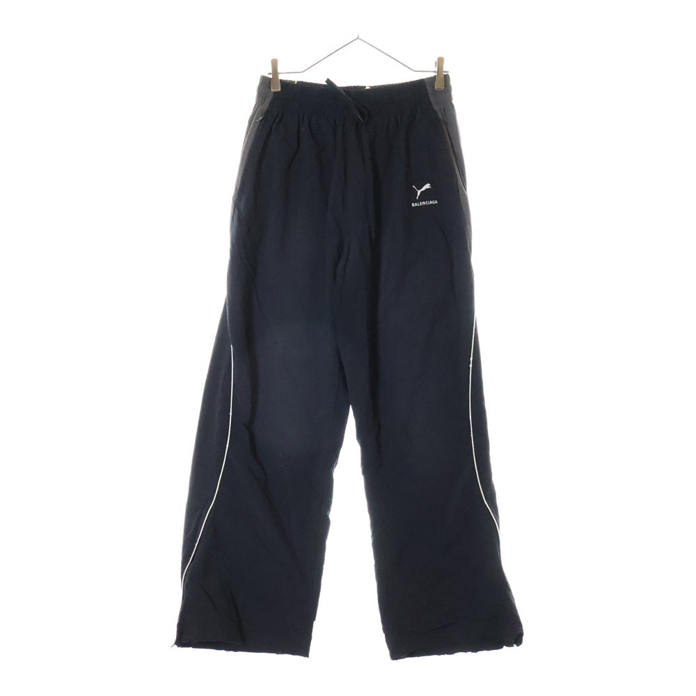 BALENCIAGA(バレンシアガ) 25SS ×Puma Tracksuit 850701 TT004 プーマ トラックパンツ ロゴ刺繍 ジャージ ブラック