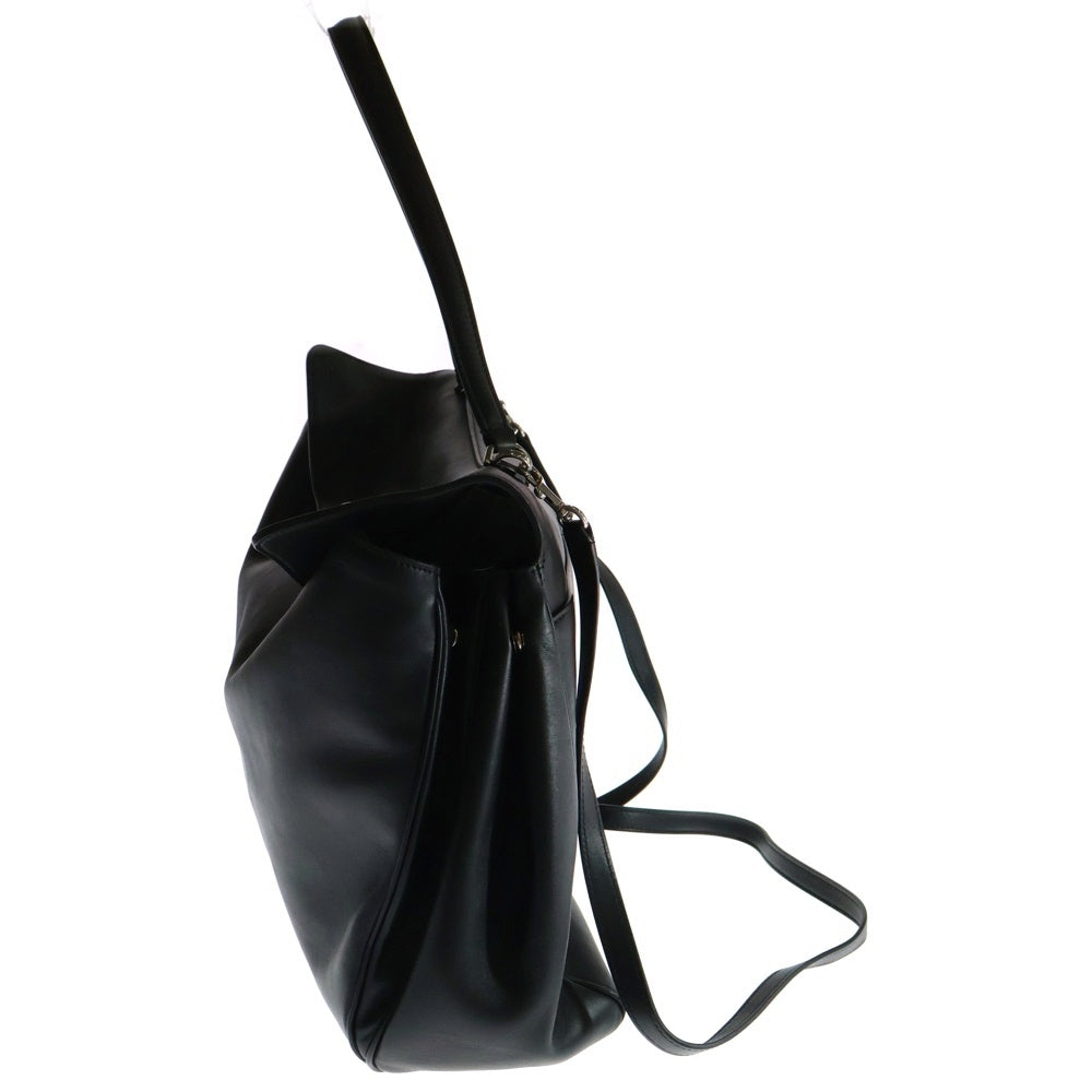 BALENCIAGA(バレンシアガ) Women's RODEO 813465994 ロデオ スムースカーフスキン シルバー金具 ハンドバッグ ブラック レディース