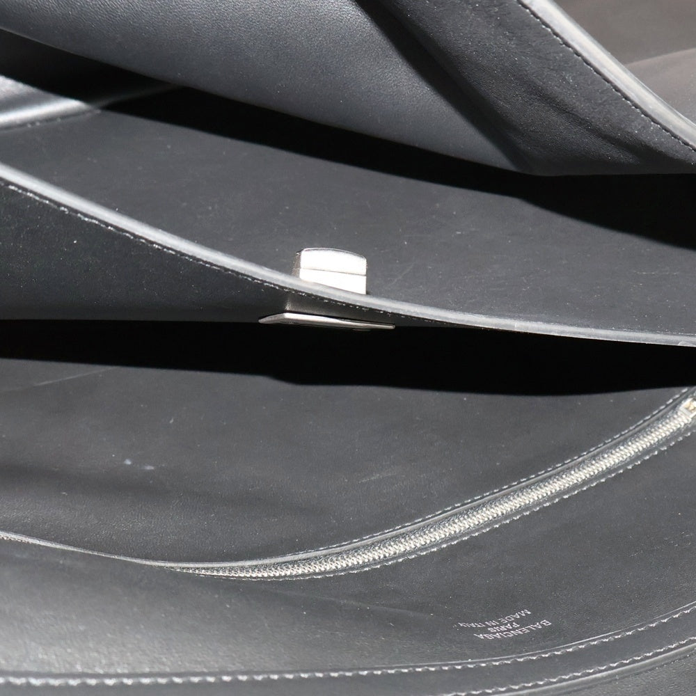 BALENCIAGA(バレンシアガ) Women's RODEO 813465994 ロデオ スムースカーフスキン シルバー金具 ハンドバッグ ブラック レディース