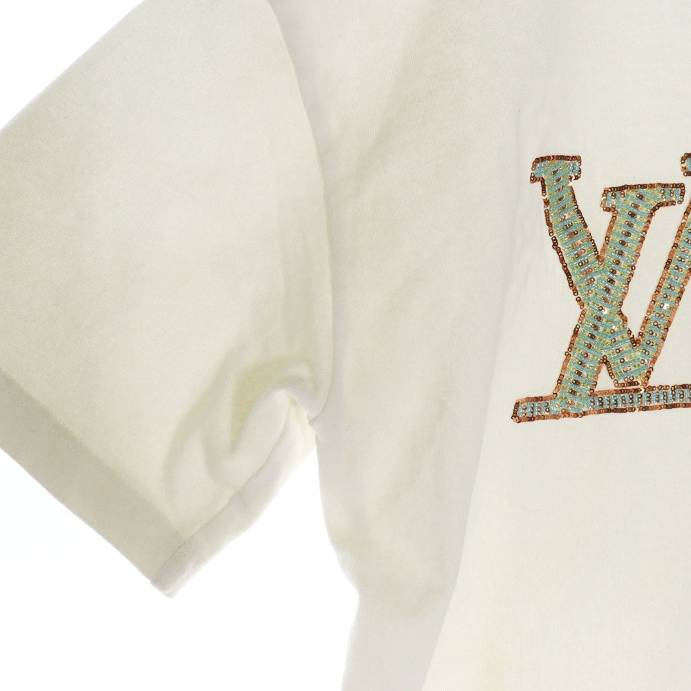 LOUIS VUITTON(ルイヴィトン) 24AW LVLovers ビジューロゴ装飾 クルーネック半袖Tシャツカットソー ホワイト RM242MM NPL HRY29W