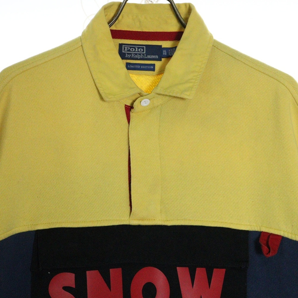 POLO RALPH LAUREN(ポロラルフローレン) SNOW BEACH スノービーチ 長袖ラガーシャツ イエロー/ネイビー