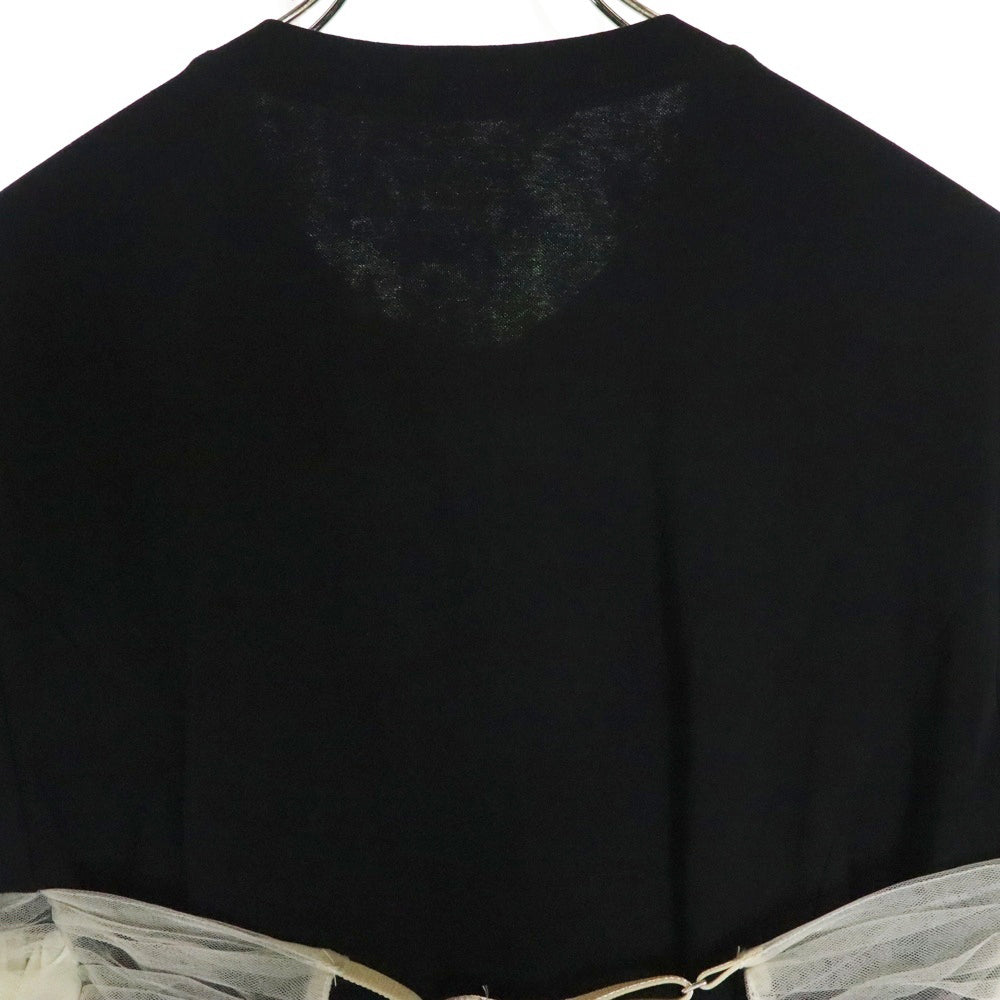 MAISON SPECIAL(メゾンスペシャル ) Docking Twisted T-shirt 21251415219 ドッキングTシャツ ブラック/ホワイト レディース