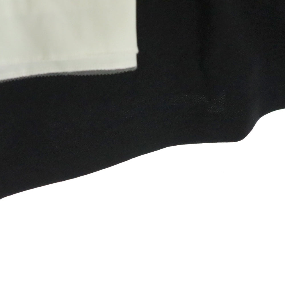 MAISON SPECIAL(メゾンスペシャル ) Docking Twisted T-shirt 21251415219 ドッキングTシャツ ブラック/ホワイト レディース
