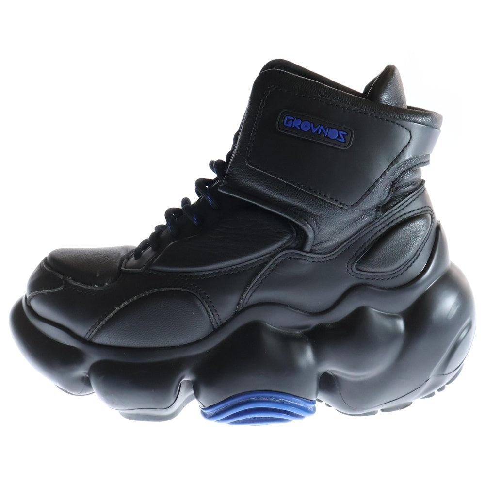 grounds(グラウンズ) MOOPIE BASKET BLUE RF ムーピーバスケット US8/25cm ブラック/ブルー レディース